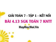 Bài 4.13 SGK Toán 7 tập 1 Kết nối tri thức